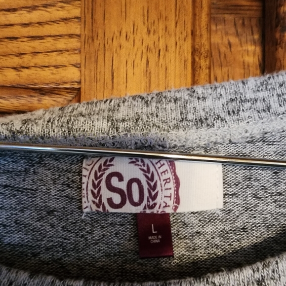 So Black and White Knit Long Sleeve Size L - Picture 2 of 5